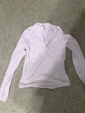 CALIA by Carrie Underwood Pale Pink Long-Sleeve Quarter Zip Top